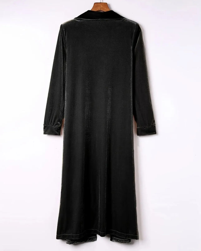 Open Front Long Sleeve Coat