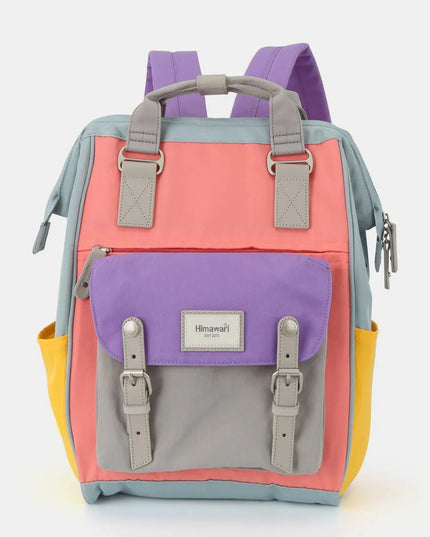 Himawari Waterproof Nylon Backpack Bag with Handles Purple One Size