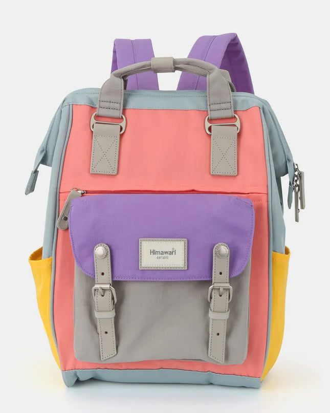 Himawari Waterproof Nylon Backpack Bag with Handles Purple One Size