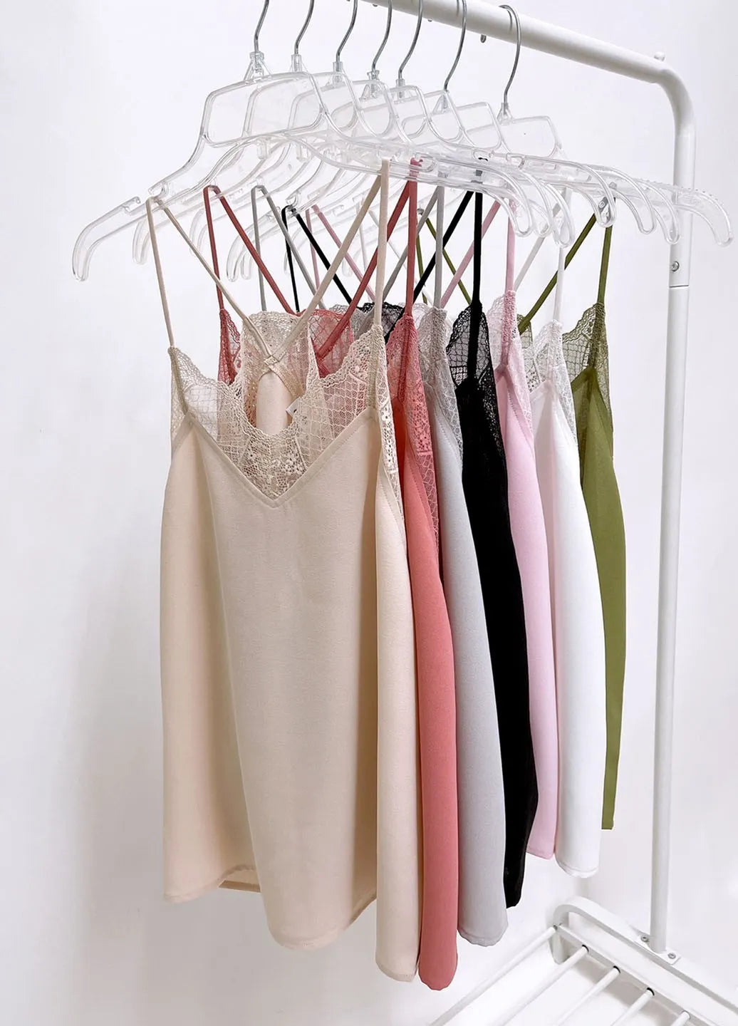 BiBi Lace Cami Solid Tank Top