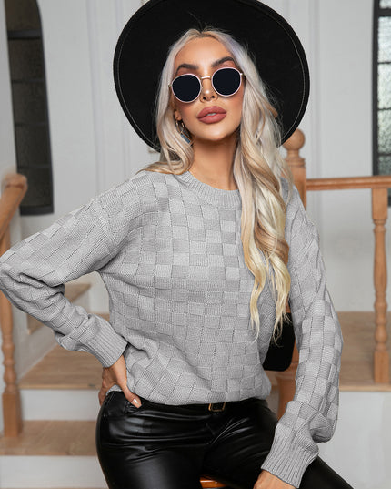 Round Neck Drop Shoulder Sweater