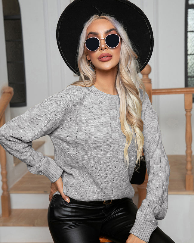 Round Neck Drop Shoulder Sweater