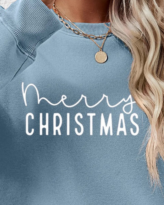 MERRY CHRISTMAS Dropped Shoulder Sweatshirt