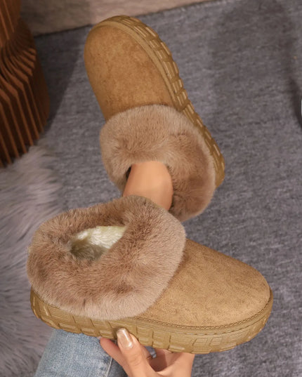 Faux Fur Lined Suede Winter Boots