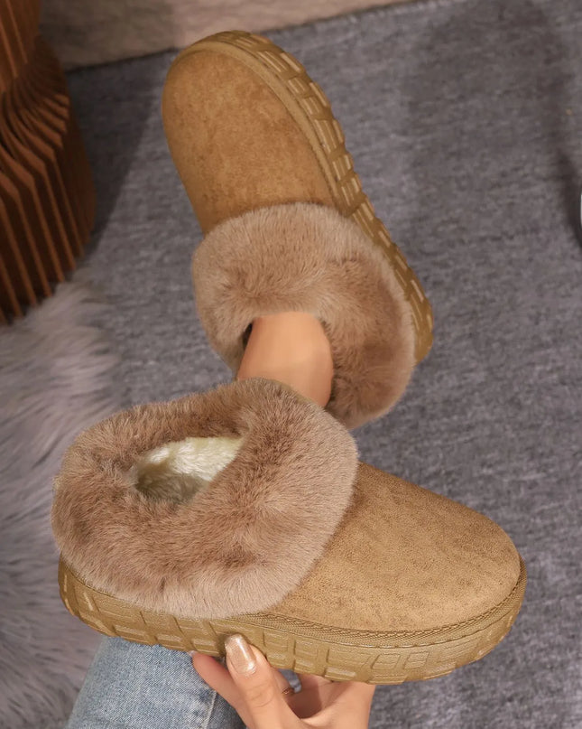 Faux Fur Lined Suede Winter Boots