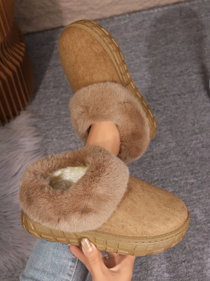 Faux Fur Lined Suede Winter Boots