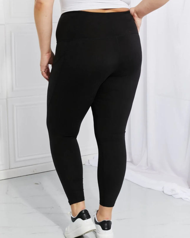 Leggings Depot Full Size Strengthen and Lengthen Reflective Dot Active Leggings