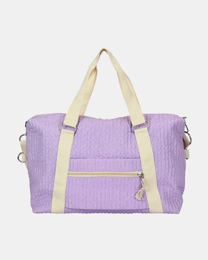 Textured Nylon Travel Bag