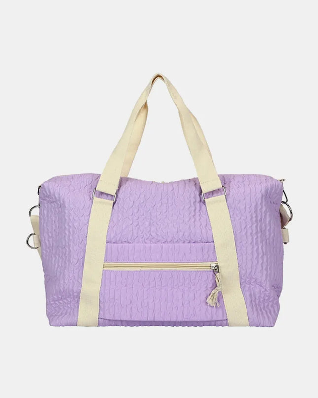 Textured Nylon Travel Bag