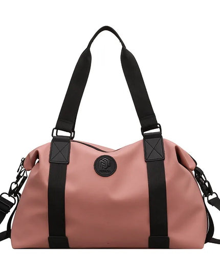 Oxford Cloth Travel Handbag Dusty Pink One Size