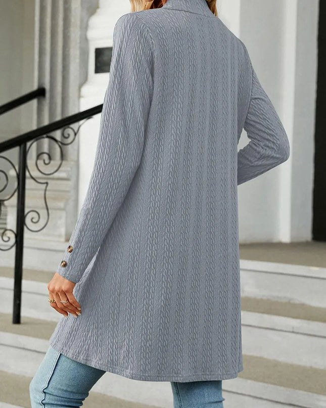 Open Front Long Sleeve Cardigan