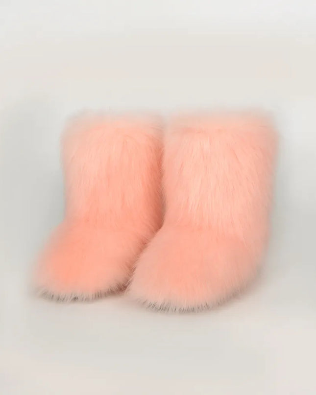 Thermal Fuzzy Platform Boots Watermelon pink