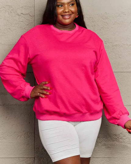 Full Size Round Neck Long Sleeve Sweatshirt