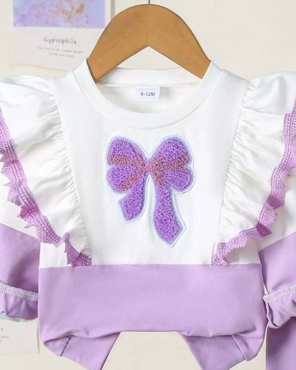 Children's Flower Long Sleeve Top and Pants Set