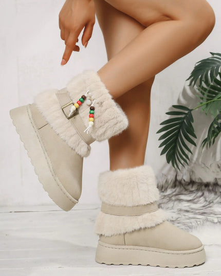 Round Toe Platform Boots