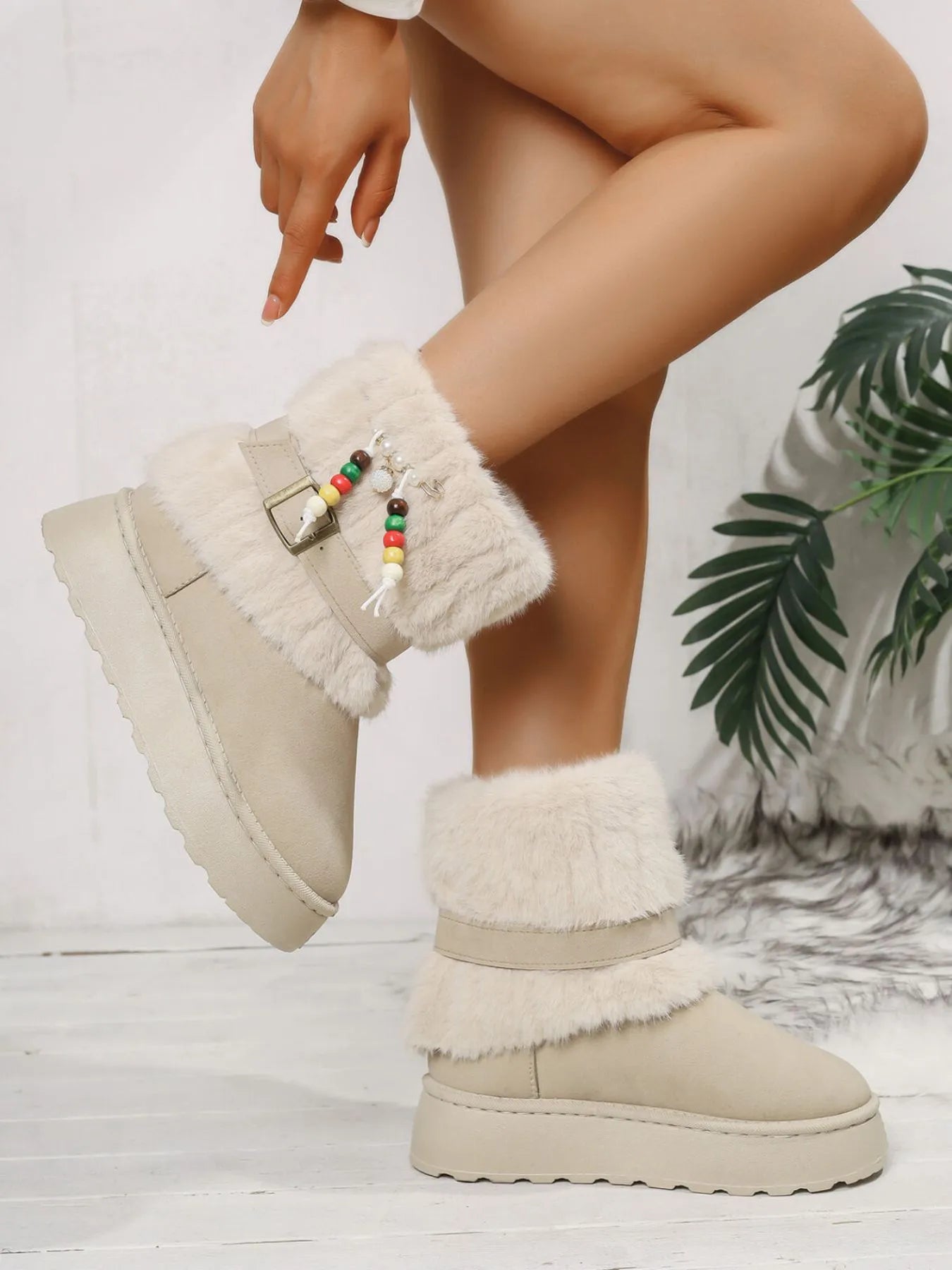 Round Toe Platform Boots