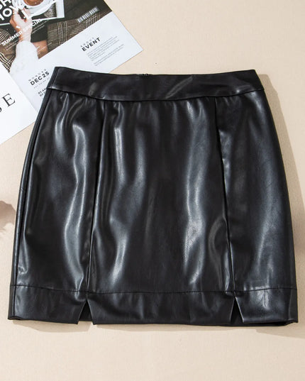 PU Leather Mini Skirt