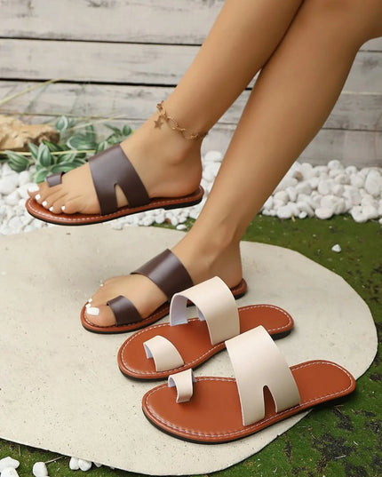 Toe Loop Flat Sandals