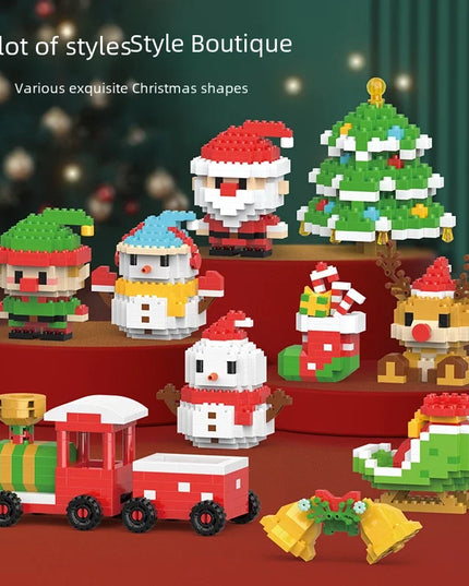 Compatible With Small Particles Christmas Building Blocks Suit Children Assembled Christmas Tree Toys Santa Claus