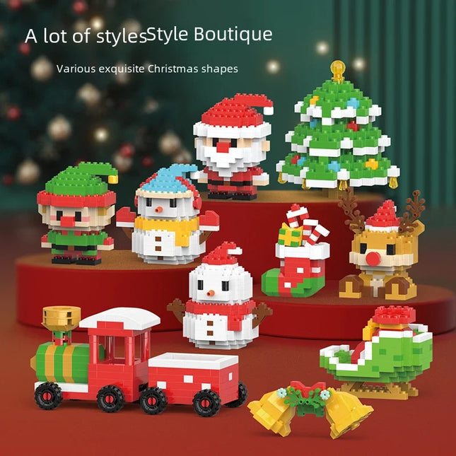 Compatible With Small Particles Christmas Building Blocks Suit Children Assembled Christmas Tree Toys Santa Claus