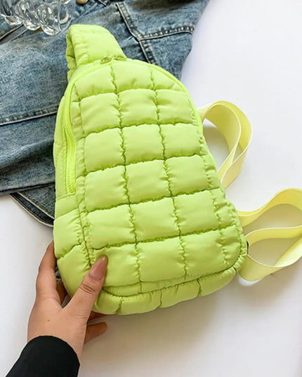 Quilted Nylon Crossbody Bag