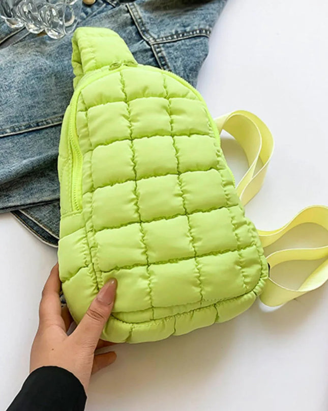 Quilted Nylon Crossbody Bag