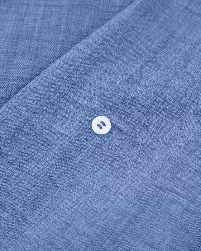 Casual Roll-Up Sleeve Notched Blouse