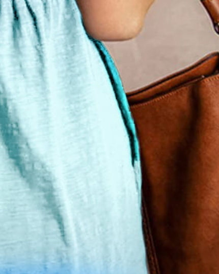 Double Take Scoop Neck Buttoned Sleeveless Magic Dress with Pockets