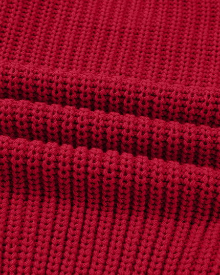 Plaid Lace Up Detail Christmas Holiday Puff Short Sleeve Sweater