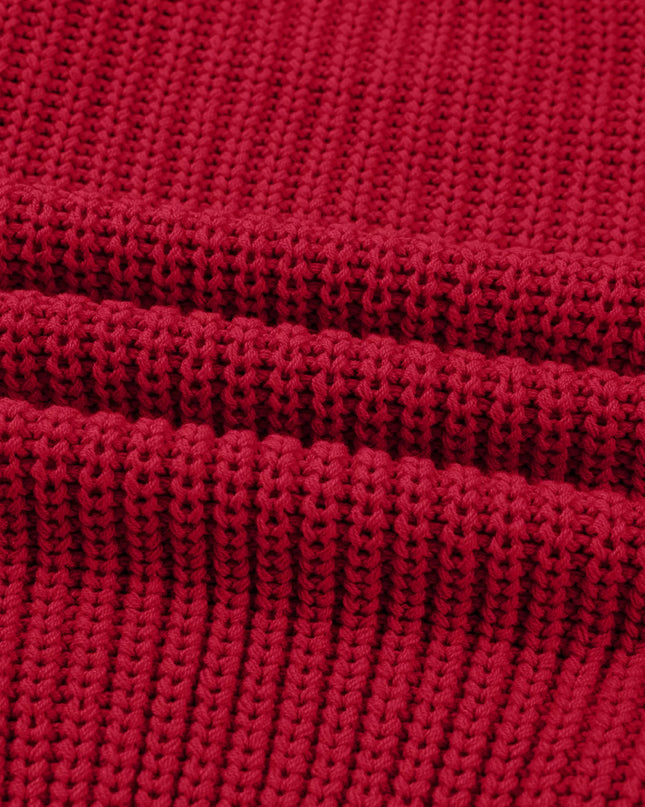 Plaid Lace Up Detail Christmas Holiday Puff Short Sleeve Sweater