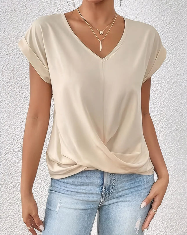 V-Neck Twist Front Top 