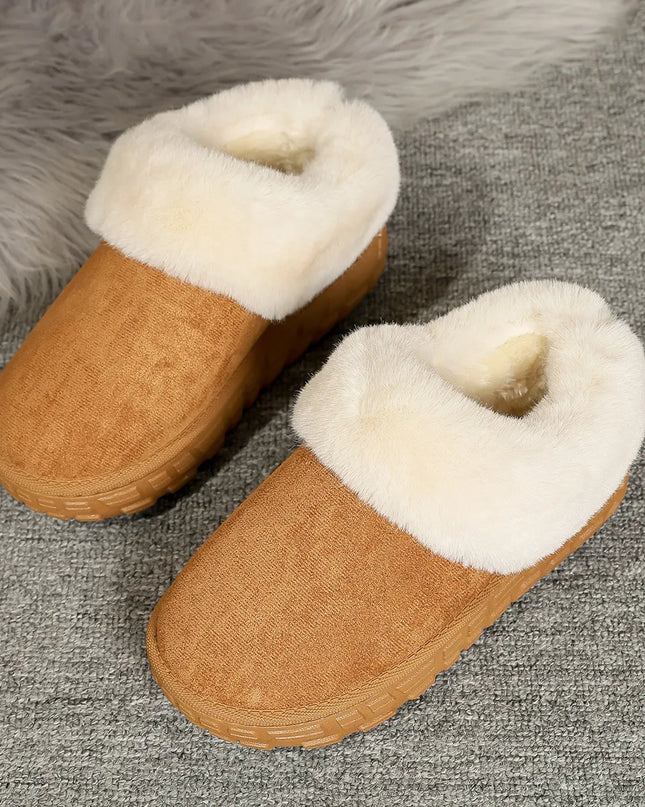 Suede Sherpa-Lined Winter Boots