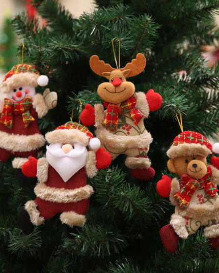 4-Piece Christmas Hanging Widgets Red One Size