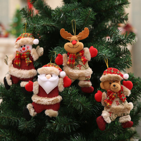 4-Piece Christmas Hanging Widgets Red One Size