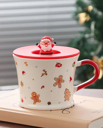 Christmas Cute Christmas Tree Santa Claus Ceramics Mug 1 Piece