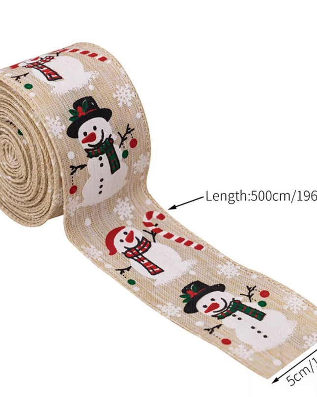 Christmas Snowman Decorative Ribbon