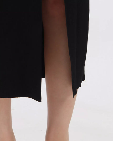 Slit Round Neck Sleeveless Dress