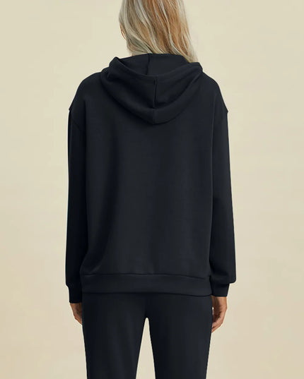 Basic Bae Full Size Air Scuba Drawstring Long Sleeve Hoodie with Kangaroo Pocket