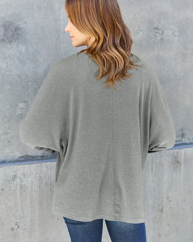 Double Take Full Size Round Neck Long Sleeve T-Shirt
