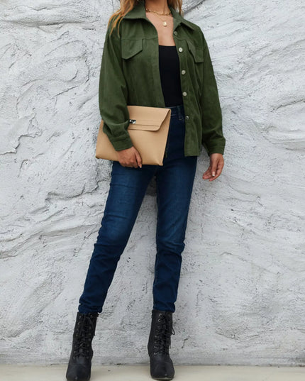 Corduroy Button-Down Shacket