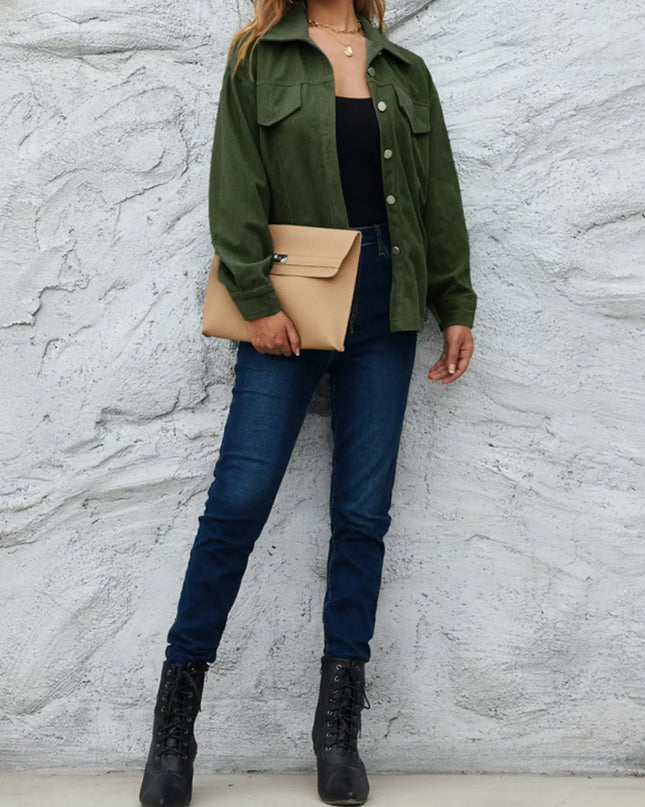 Corduroy Button-Down Shacket