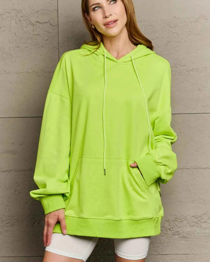 Full Size Drawstring Long Sleeve Hoodie