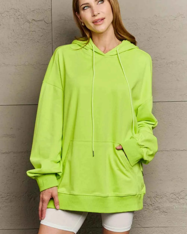 Full Size Drawstring Long Sleeve Hoodie