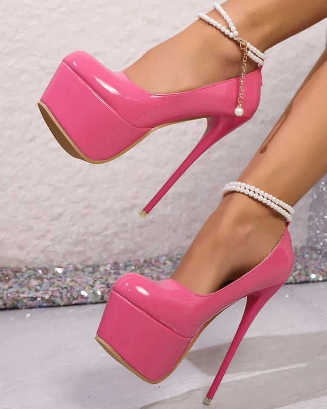 Point Toe Platform Stilettos Pumps 