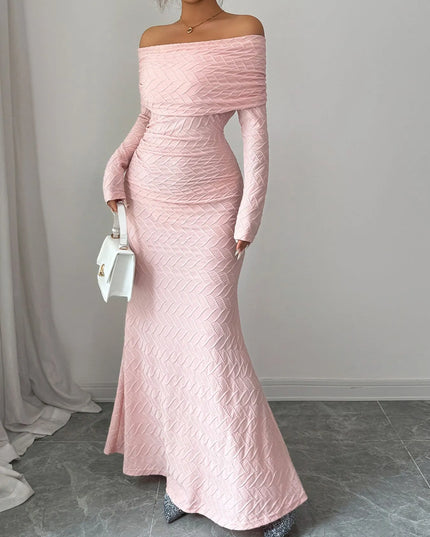 Off Shoulder Mermaid Maxi Dress