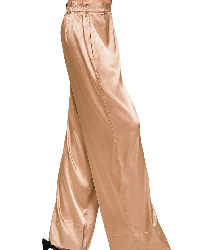 Zenana Wide-Leg Satin Pants