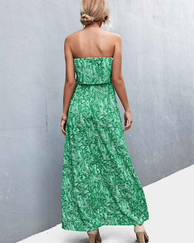 Strapless Split Maxi Dress