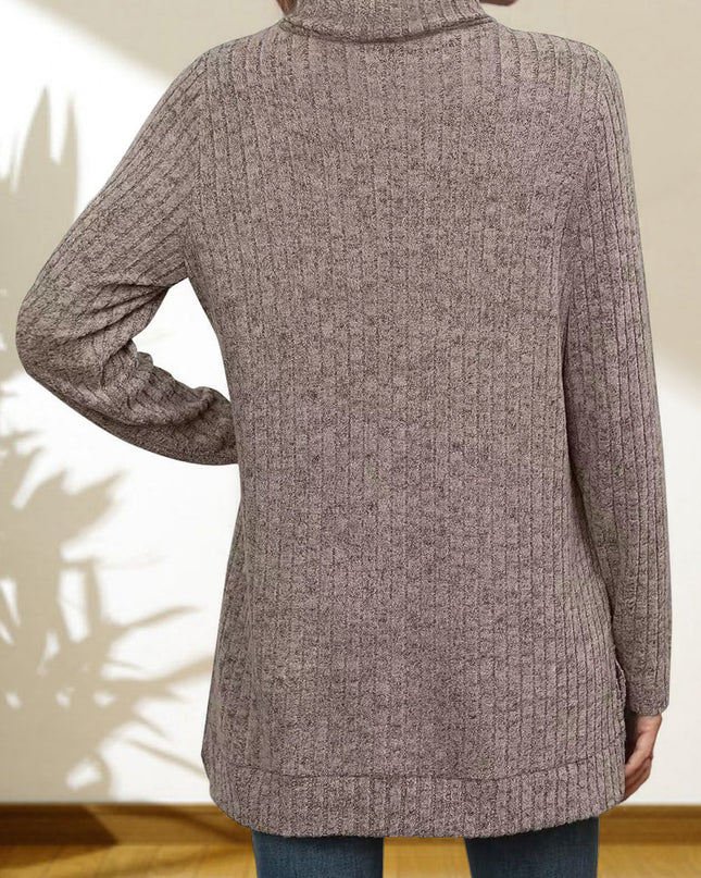 Turtleneck High Low Top