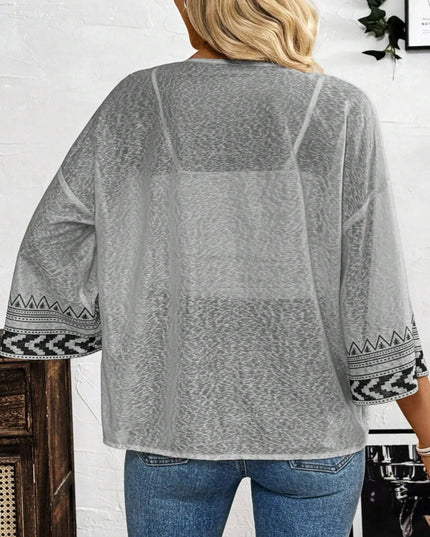 Open Front Kimono Cardigan