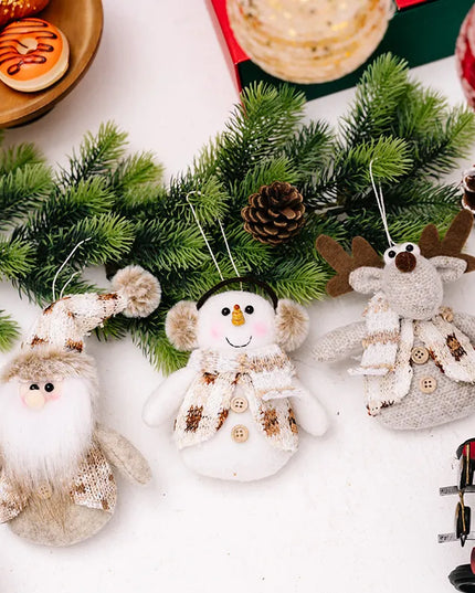 Santa Snowman Reindeer Hanging Ornament